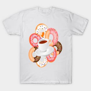 Coffee and Doughnuts En L'air T-Shirt